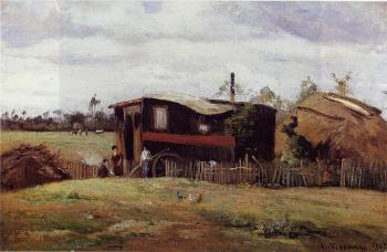 Camille Pissarro : La roulette des Bohemiens